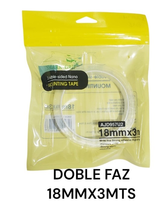CINTA DOBLE FAZ CON PEGAMENTO 18 MM AJD957U2