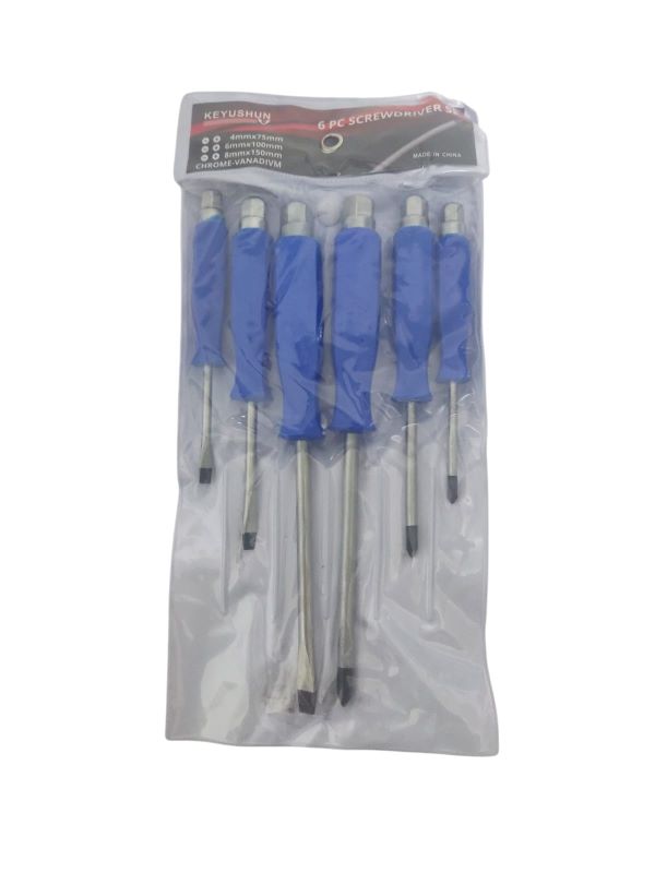 DESTORNILLADOR GOLPE MANGO AZUL X 6 TL0090