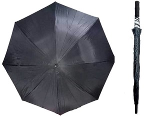 PARAGUAS NEGRO-COLOR GOLF 80 CM MANGO VR14GOMA ESPUMA