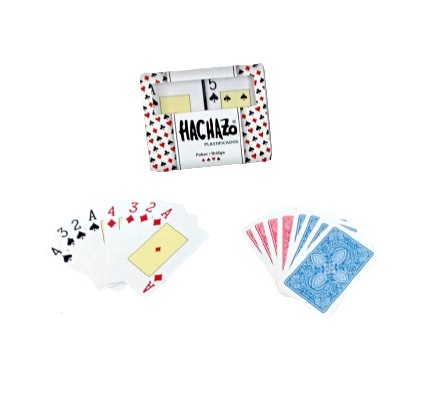 NAIPE LOBA HACHAZO PLASTIFICADO EN CAJA