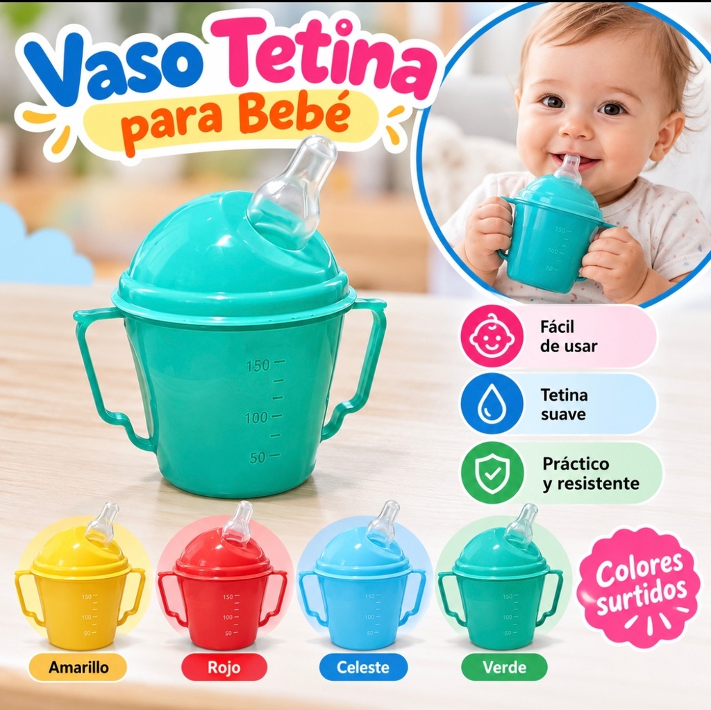 VASO INFANTIL CON TETINA Y ASAS DA86