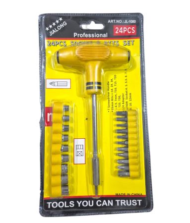 LLAVE T REFORZADA 24 PZS BLISTER AMARILLO 5094