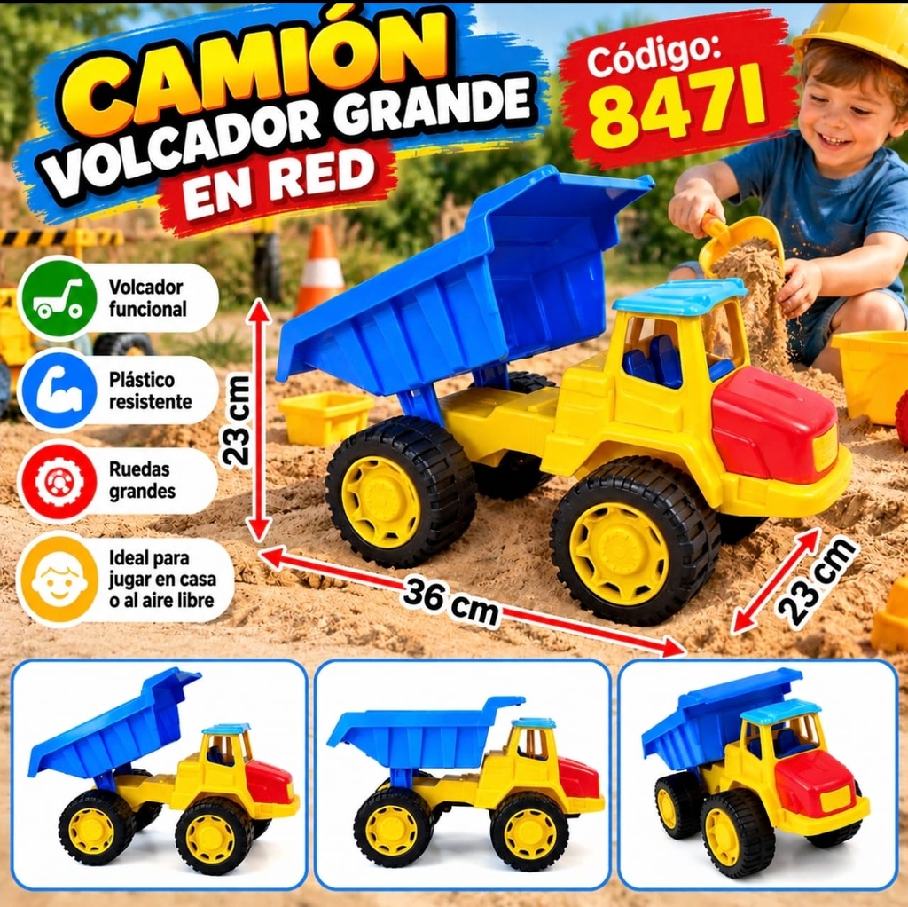 CAMION VOLCADOR MEDIANO YUYU EN RED 847Y