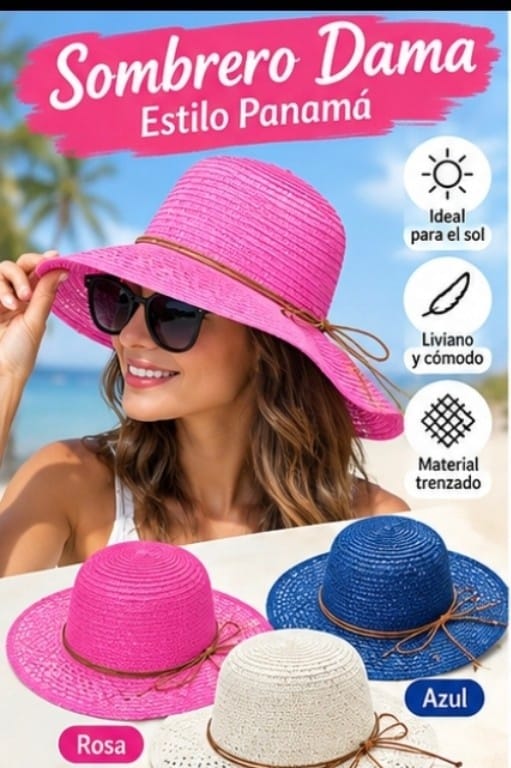 SOMBRERO CAPELINA CON CORDON CUERO DAMA RK2204003