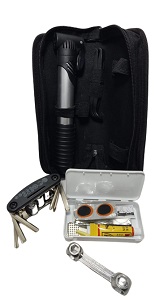 KIT DE HERRAMIENTAS PARA BICI CON INFLADOR EN ESTUCHE
