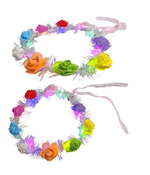 VINCHA CON FLOR LUMISOSA CON LAZO HA1025