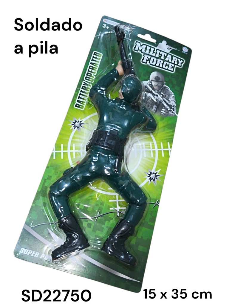 SOLDADO MILITARY FORCE A PILA EN BLISTER SD22750