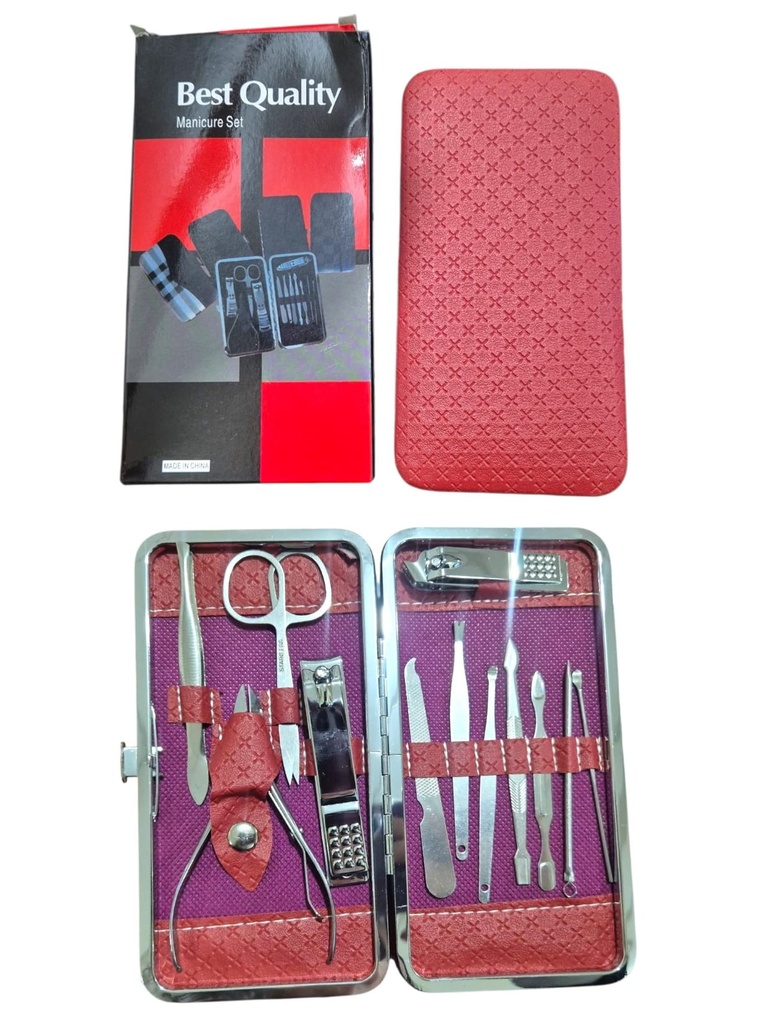 SET MANICURA X 12 PIEZAS EN ESTUCHE 16CM 62017