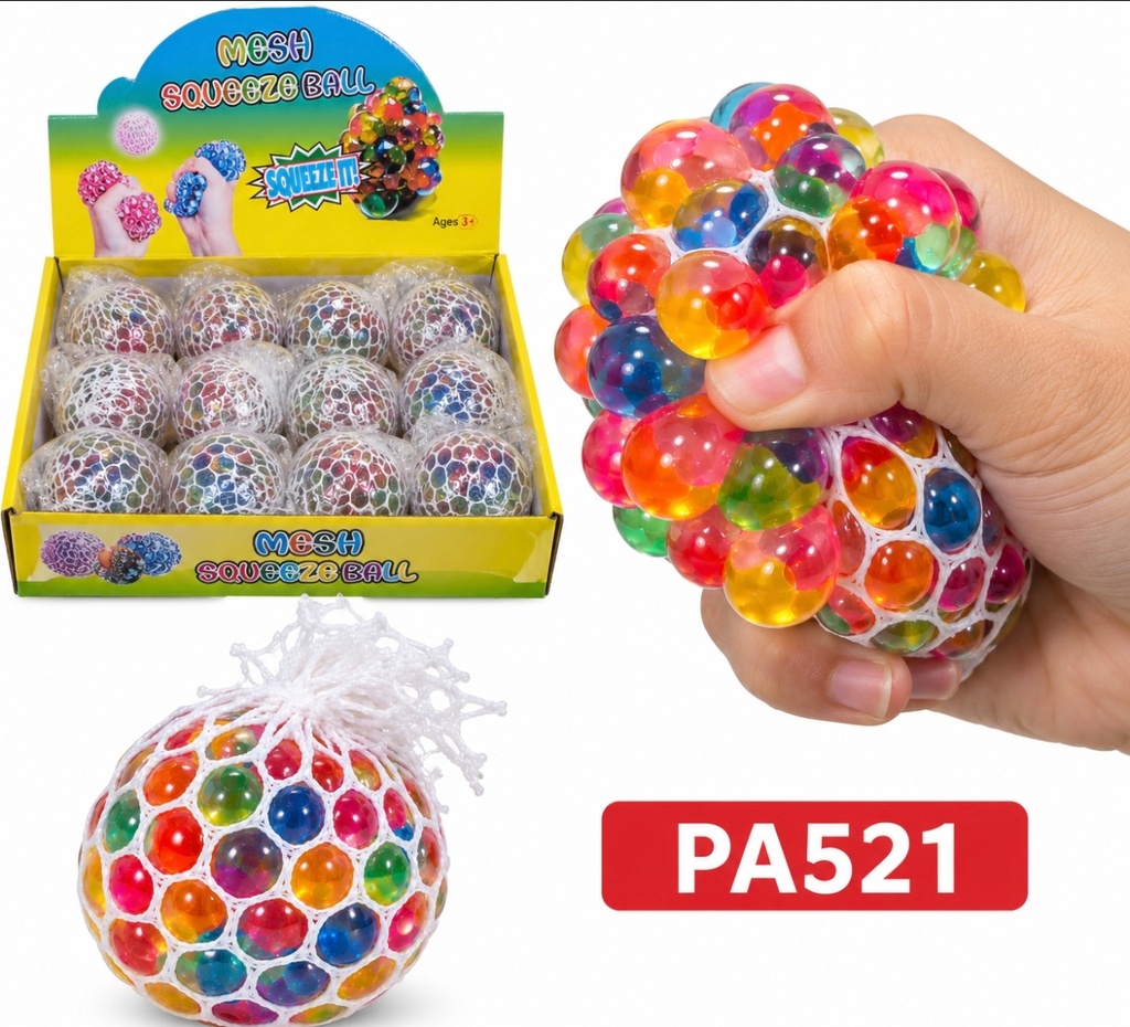 SQUISHY  C/ RED BLANCA EN BOLSA PELOTITAS DE COLORES PA521