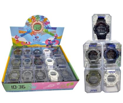 RELOJ DIGITAL WQ15605 XINJIA COLOR LISO CAJA CRISTAL