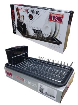 SECAPLATOS CROMADO WIND P/ 11 PLATOS THE KITCHEN EN CAJA 