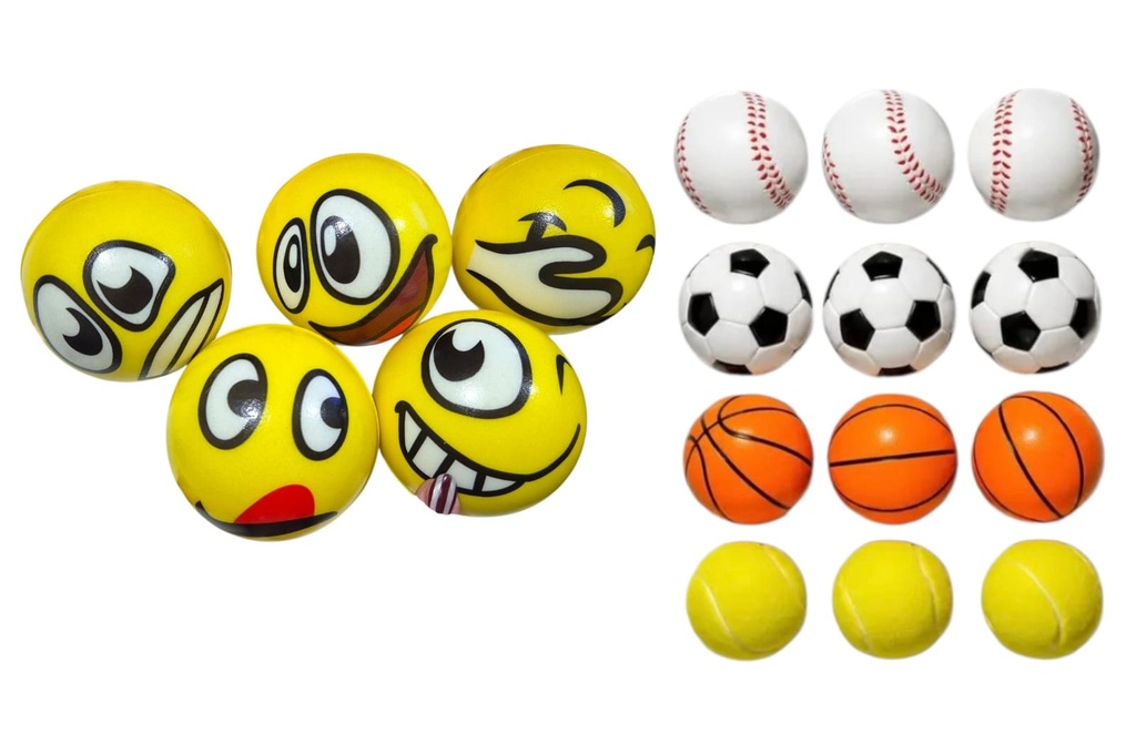 PELOTA ANTIESTRES MODELOS VARIOS X 12 PCS 1746