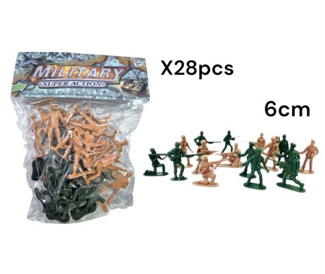 SOLDADITOS X 28 PCS EN BOLSA MILITARY MKK177711