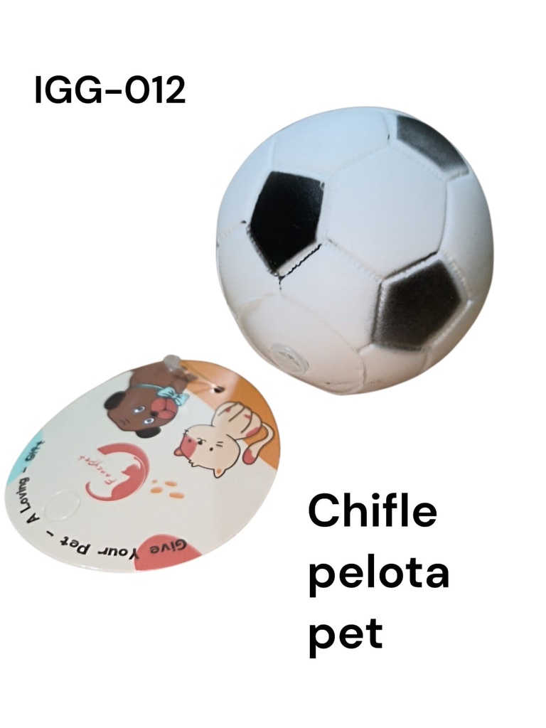 PELOTA CHIFLE MASCOTA 6 CM IGG-012