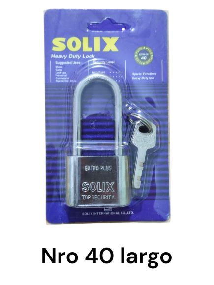 CANDADO ACERO SOLIX 40MM LARGO BLISTER NC6389