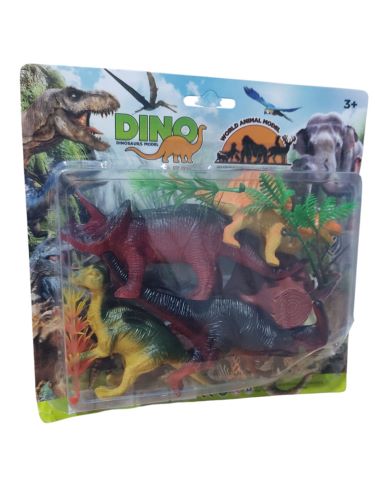 DINO 10 CM X 4 EN BLISTER MKI347822