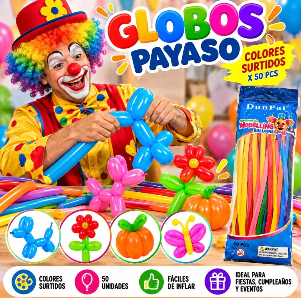 GLOBO PARA GLOBOLOGIA X 50 BALLONS AR1069