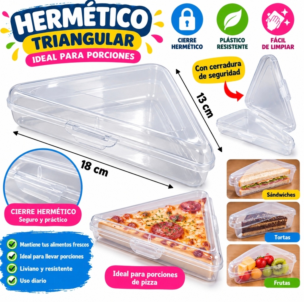 TAPER HERMETICO TRIANGULAR PLASTICO TRANSPARENTE 407034