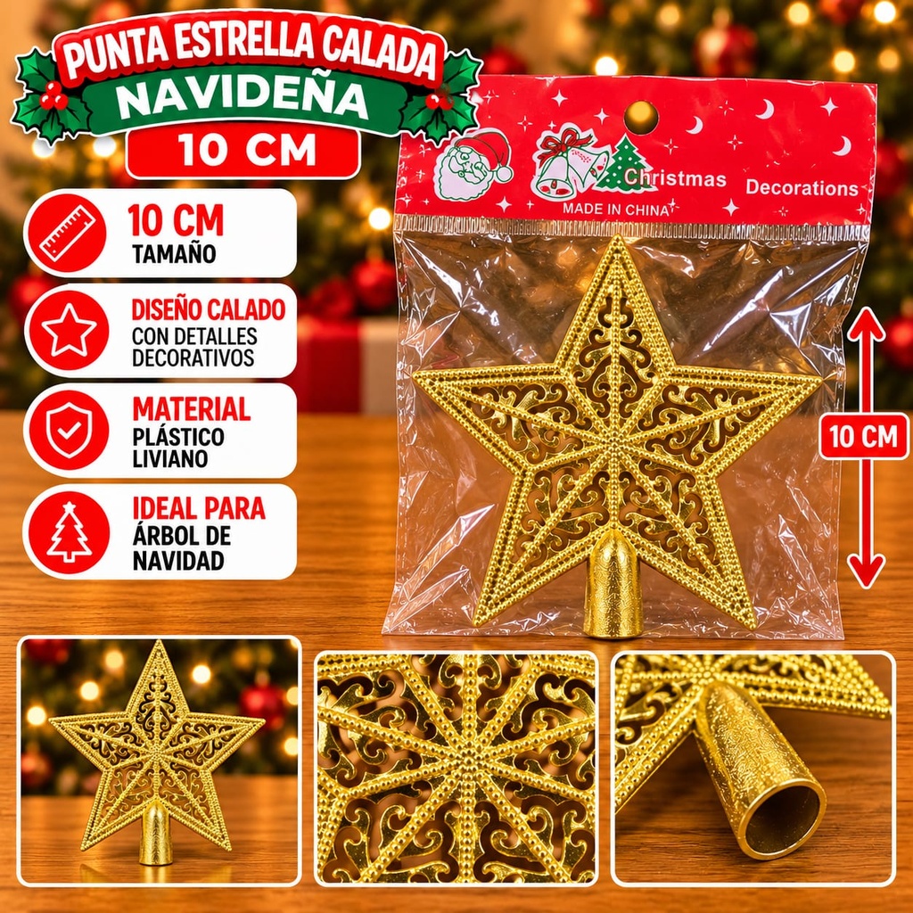 PUNTAL ESTRELLA 10CM CALADA JQ29284