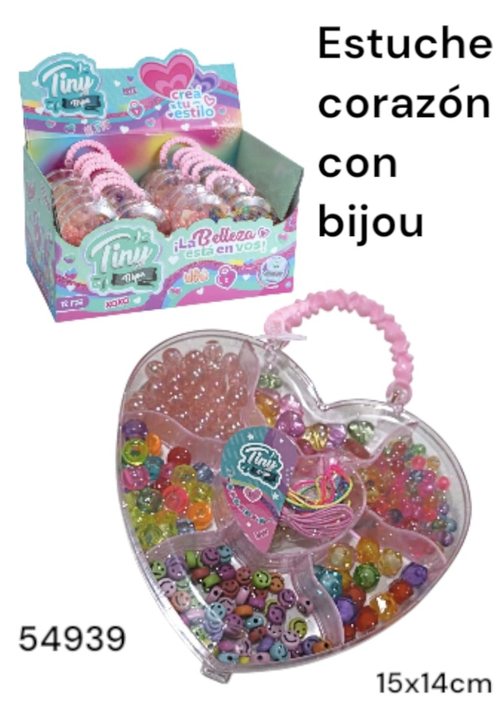 ESTUCHE CORAZON TINY PARA ARMAR BIJOU 15X14CM 54939