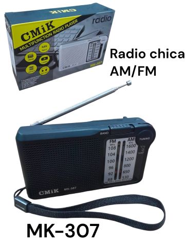 RADIO CHICA CMIK MK-307 AM/FM EP32081 RECARGABLE