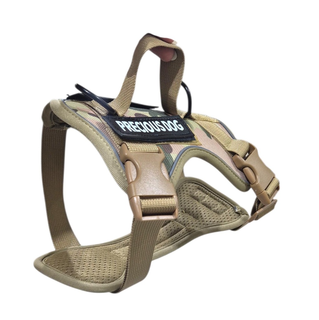 ARNES MILITAR PRECIOUS DOG CON AGARRE DE CORREA Y ABROJOS TALLE XL 25-5083