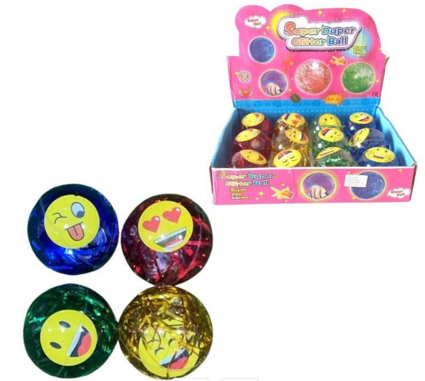 PELOTA CARITAS CON LUZ HA0170 / 0172 / 0171EN CAJA EXIHIBIDOR