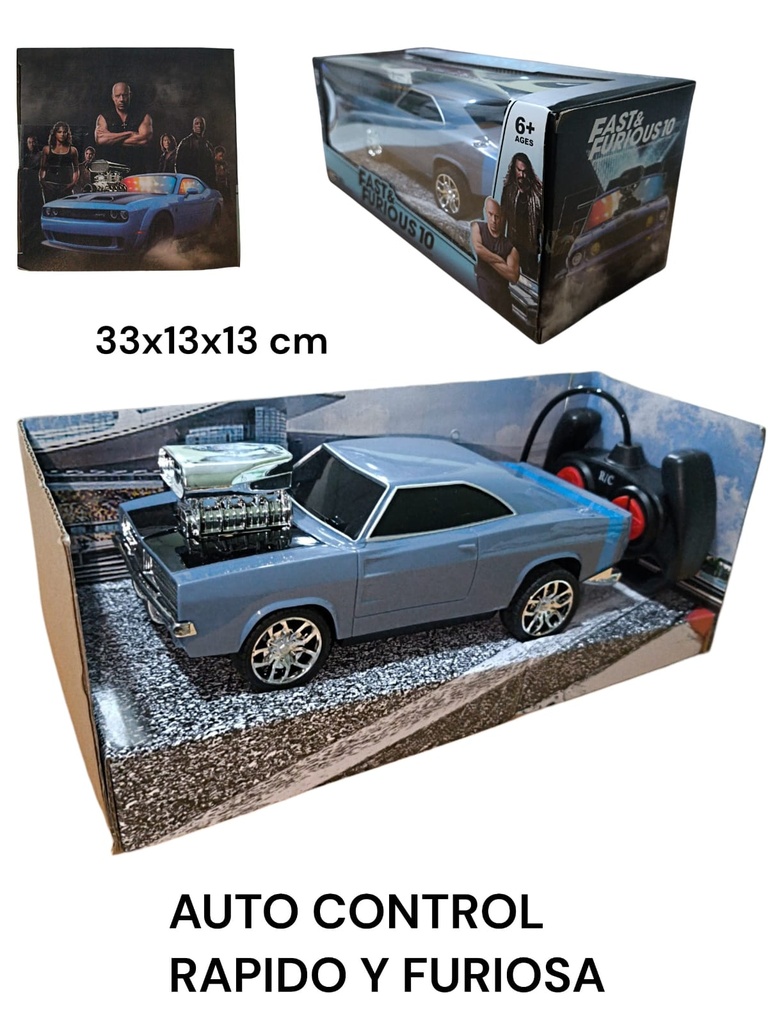 AUTO RAPIDO Y FURIOSO RADIO CONTROL EN CAJA FAST&FURIOUS 10