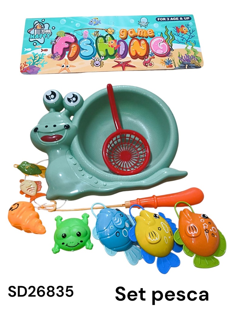 SET DE PEZCA  BASE CARACOL EN BOLSA DE PVC ACCESORIOS VARIOS SD26835
