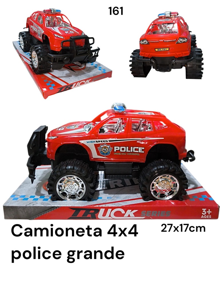CAMIONETA 4 X4 POLICIA EN BURBUJA 27X17CM TRUCK COD161