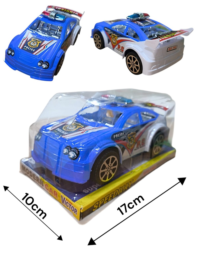 AUTO DEPORTIVO POLICIA EN BURBIJA SPEEDWAY 10 X17 CM COD 180