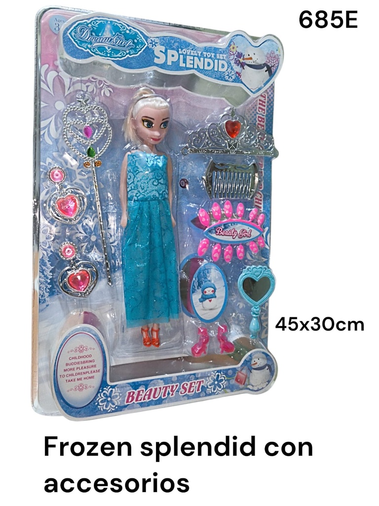 FROZEN SPLENDID CON ACCESORIOS PRINCESA EN BLISTER 685E