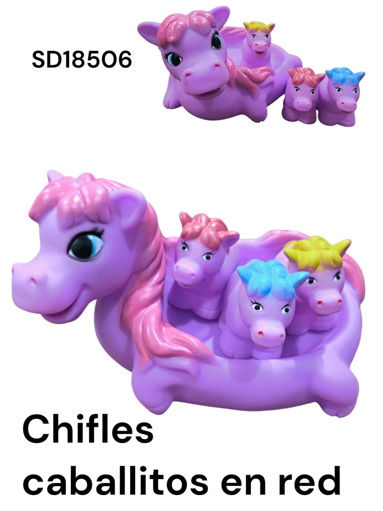 CHIFLE CABALLITO EN RED X 4 SD18506