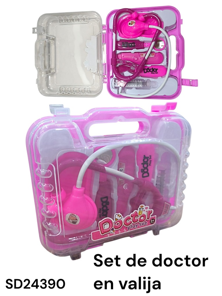 SET DE DOCTOR EN VALIJA CON TAPA TRANSPARENTE DOCTOR PLAY SET SD24390