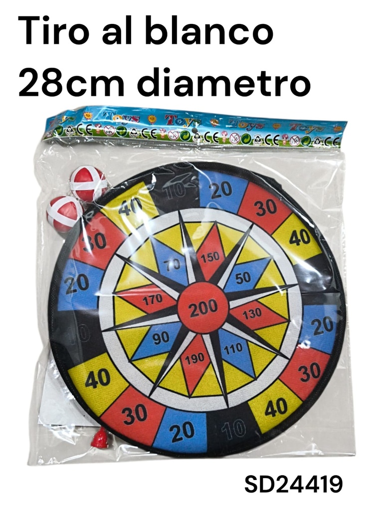 TIRO AL BLANCO CON PELOTITAS EN BOLSA 28 CM DIAMETRO SD24419Z1