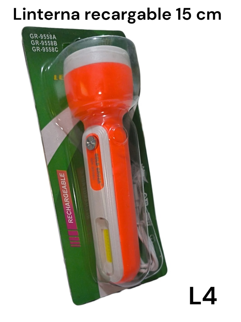 LINTERNA LED RECARGABLE DOS LUCES GOLG GROZA GR-9558C EN BLISTER L4