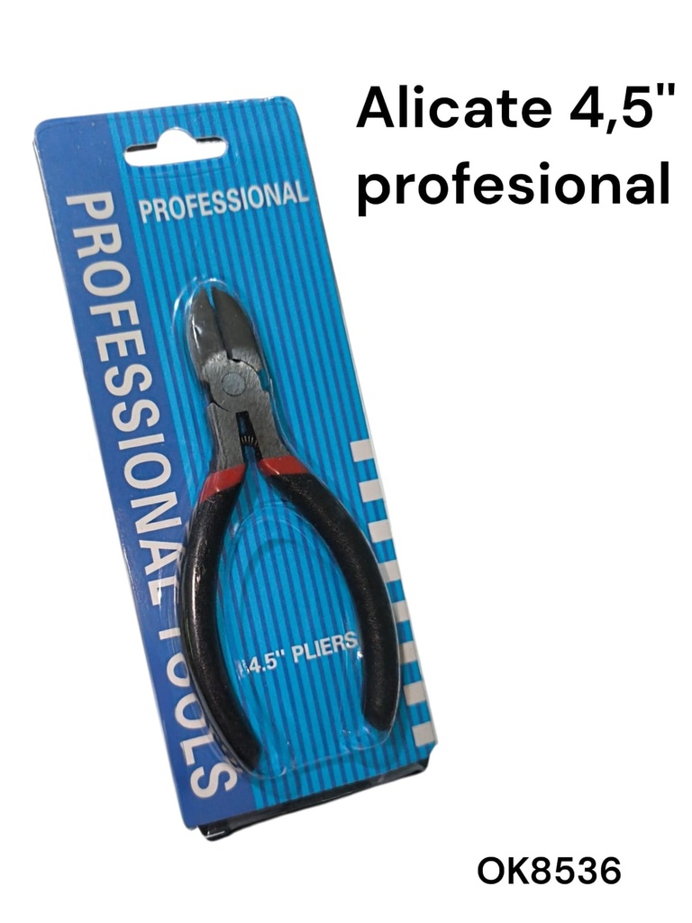 ALICATE BLISTER PROFESSIONAL 4.5" PARA MANUALIDADES OK8536 MANGO DE GOMA