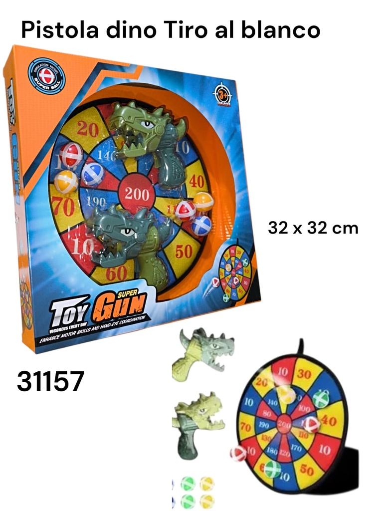 TIRO AL BLANCO CON LANZA PELOTA DONO RN CAJA TOY GUN 31157