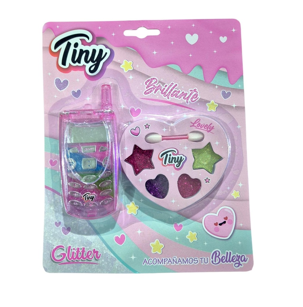 SET MAQUILLAJE TINY TELEFINO C/ PALETA DE GEL DE GLITER 3291