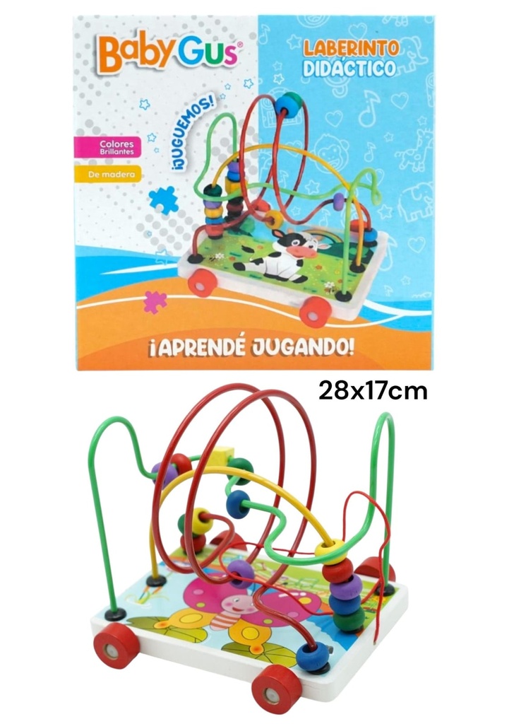 JUEGO LABERINTO DIDACTICO BABY GUS 28X17CM 57051