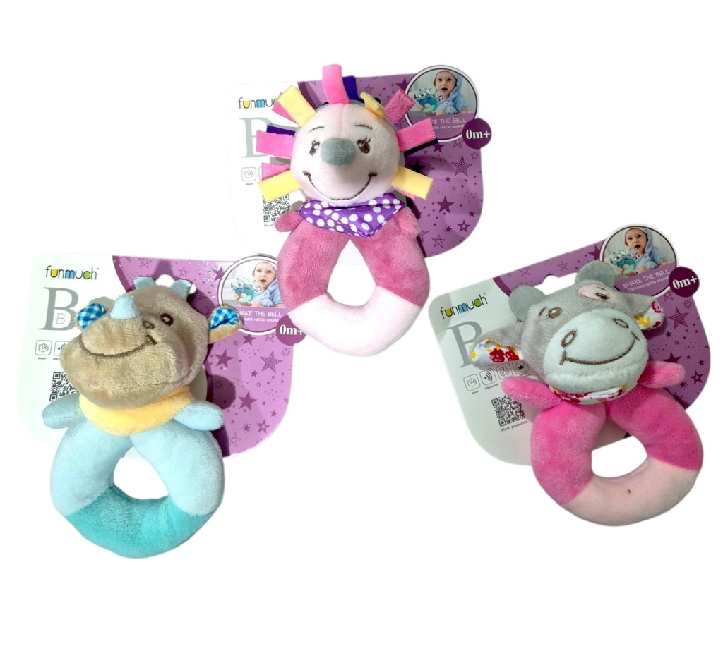 SONAJERO ANIMALES VARIOS TIPO PELUCHE EN CARD FUNMUCH JT13-019