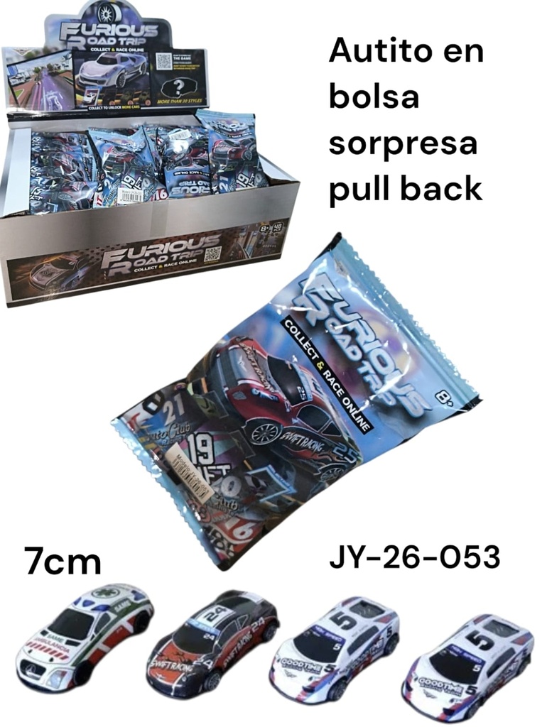 AUTITO FURIOUS 70CM EN BOLSA SORPRESA JY-26-053