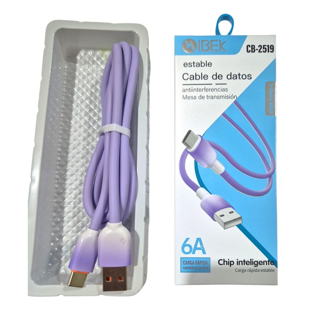 CABLE USB A TIPO C IBEK CB-2519 6A