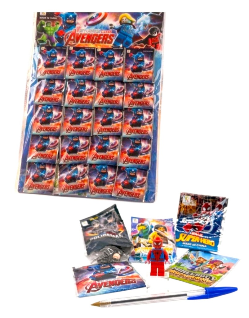 PLANCHA X20 MINI MUÑECOS PERSONAJES VARIOS 5386