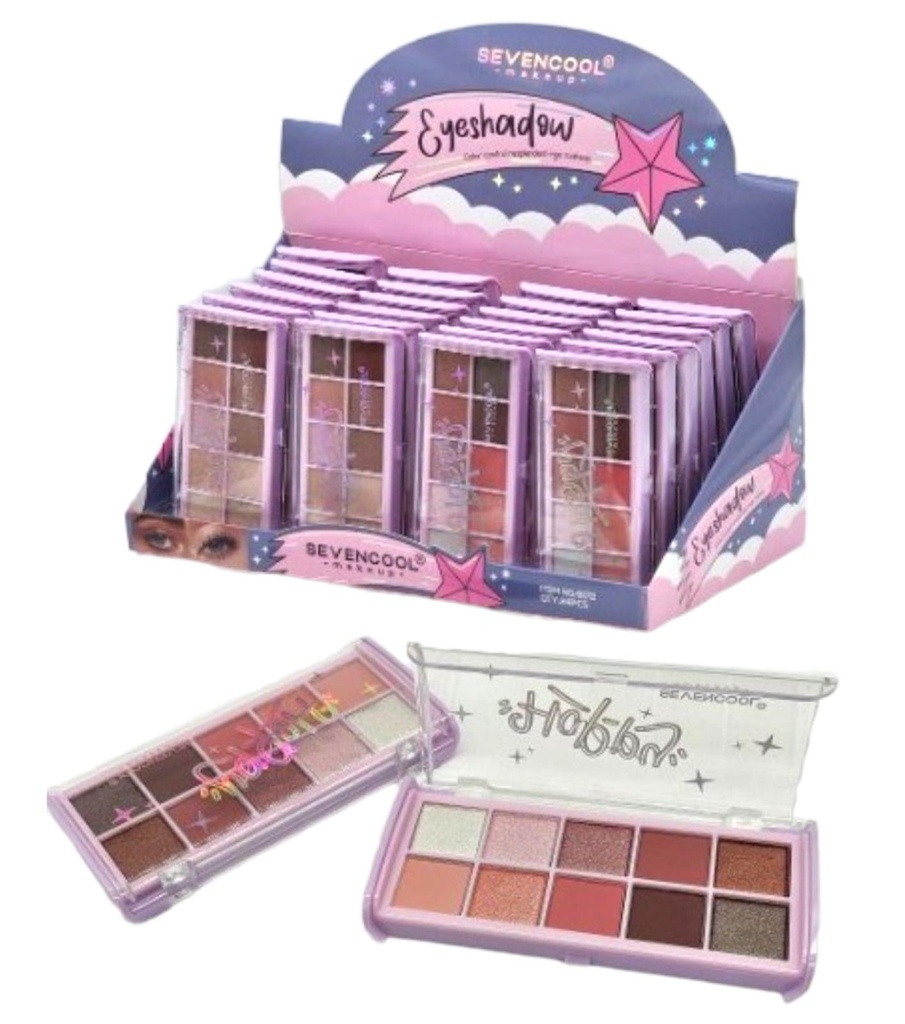 PALETA  DE SOMBRAS 10 TONOS HAPPY SEVENCOOL 9172