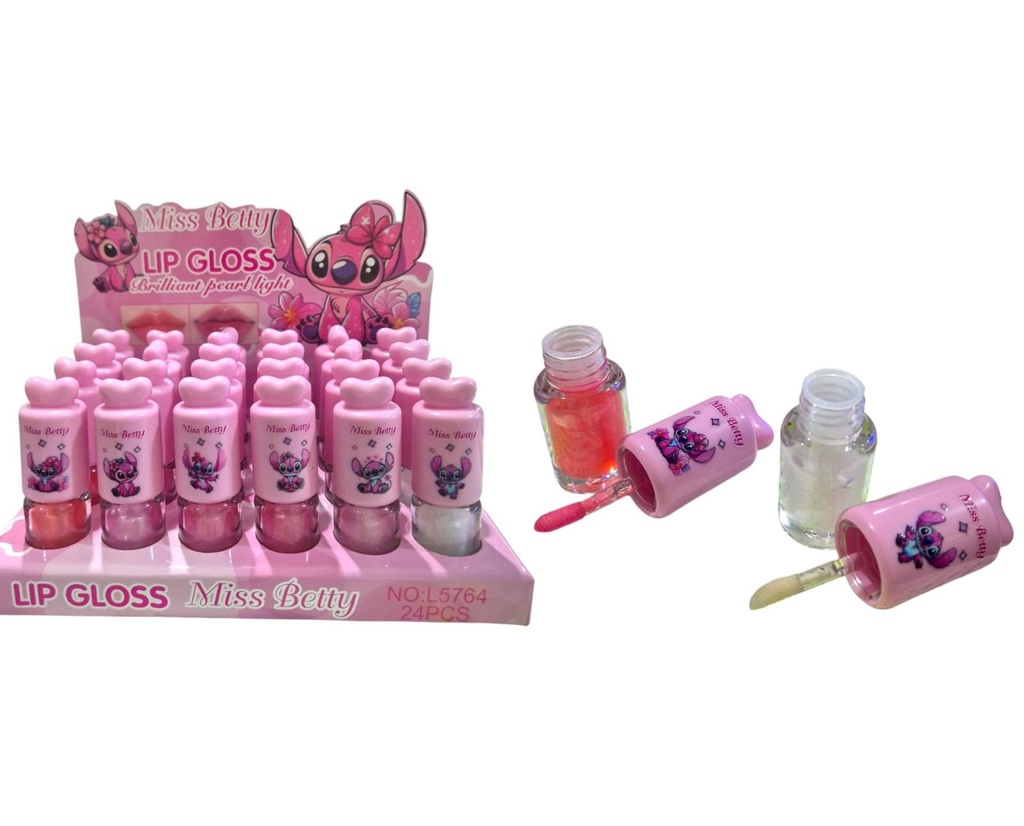 GLOSS MISS BETTY ANGELA CORAZON EN LA TAPA TONOS VARIOS L5764 X24