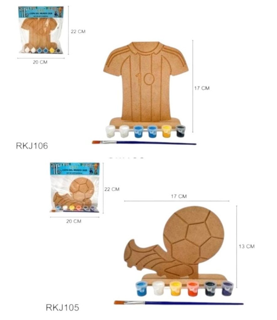 SET DE ARTE MDF CAMISETA Y ZAPATILLA MUNDIAL RKJ105 RKJ106