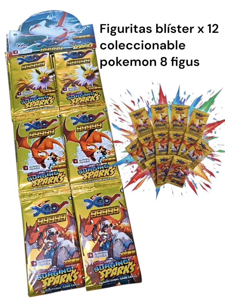 FIGURITAS POKEMON EN BLISTER X 12 SRGING SPARKS COLECCIONABLES