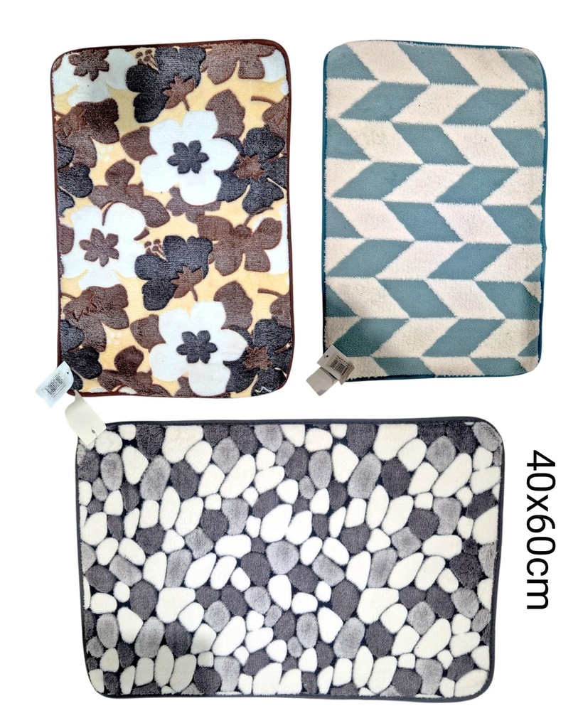 ALFOMBRA SUAVE FELPUDO RECTANGULAR ESTAMPADOS VARIOS MTK028