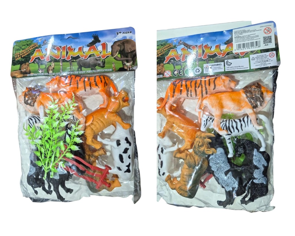 ANIMALES SELVA X 8 CON 3 ACCESORIOS EN BOLSA HW 25162234